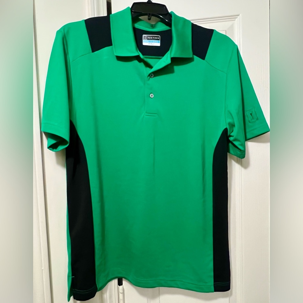 MENS PGA TOUR GOLF SHIRT SIZE LARGE SHORT SLEEVE